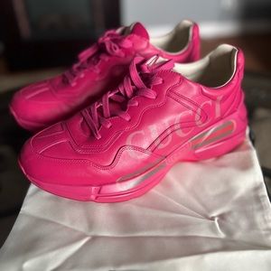 Gucci Pink Rhyton Sneakers